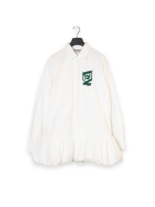 Gathered - Kleid mit Stickerei