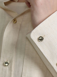 Nathalie – Melliertes Leinen-Mix-Hemd