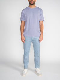 Lockeres Ripp-Strick T-Shirt aus Baumwolle