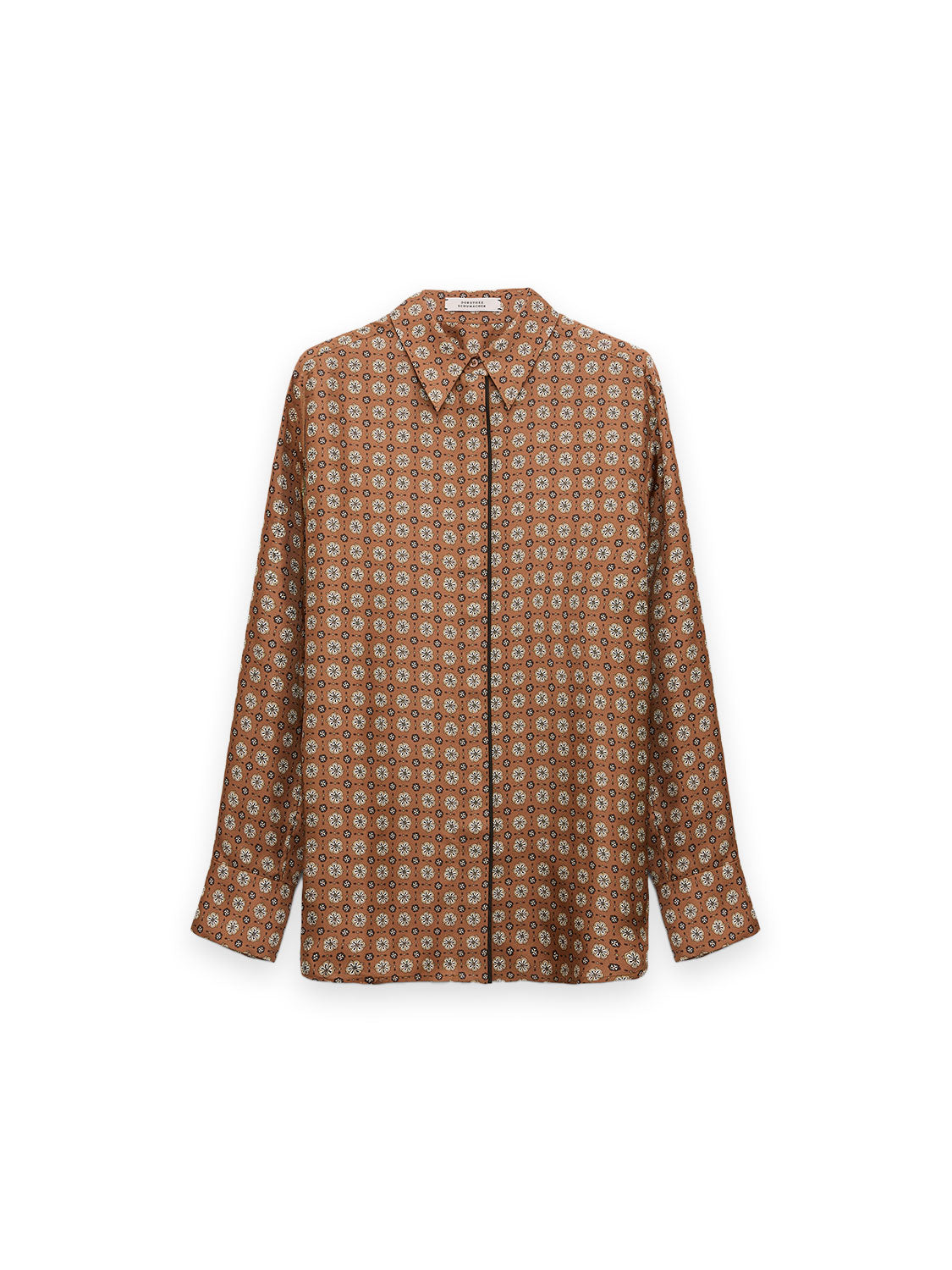 Graphic Dreams – Hemdbluse aus bedrucktem Seidentwill