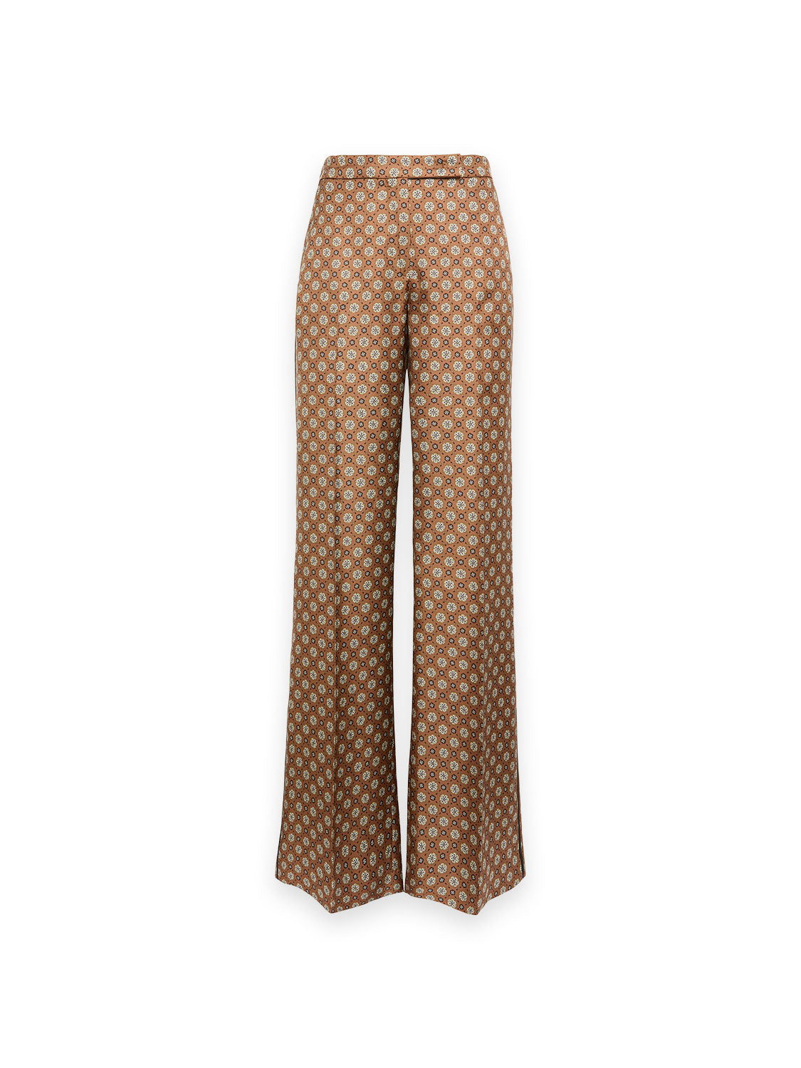 Graphic Dreams – Hose aus bedrucktem Seidentwill