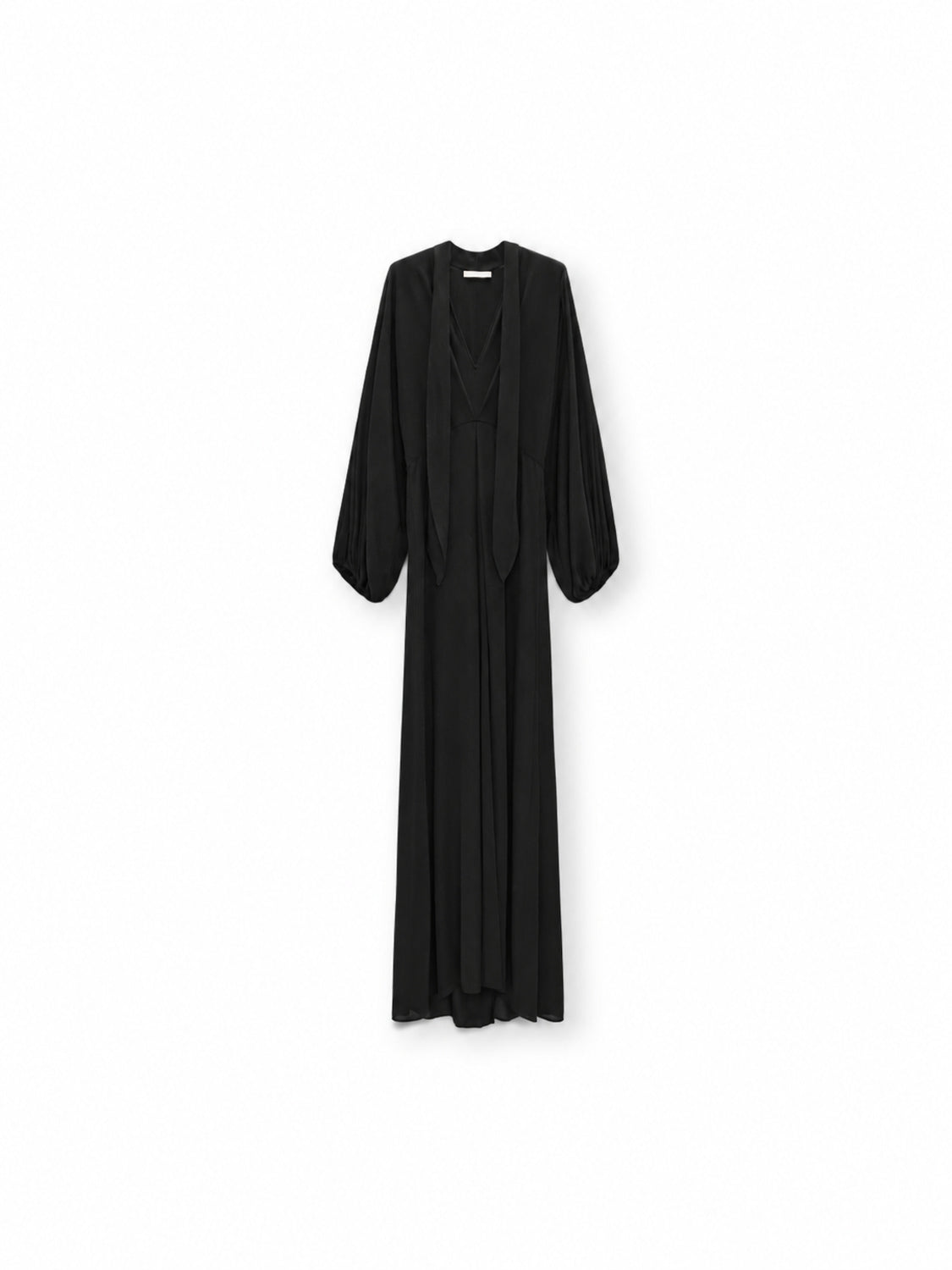 Dorothee Schumacher Soft Shimmer Maxikleid mit Schaldetail – Vorderansicht