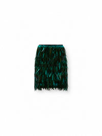 Dorothee Schumacher Feathered Whisper Minirock mit Federn – freigestellte Vorderansicht