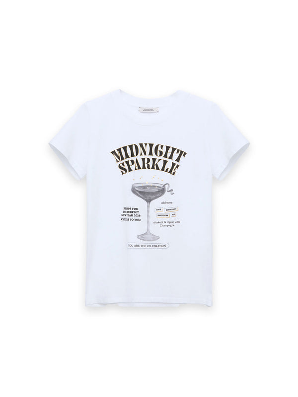 Midnight Sparkle – Rundhalsshirt mit Print