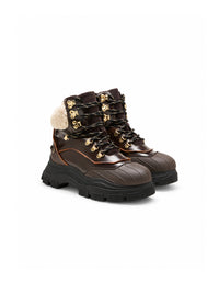 Dorothee Schumacher Vintage Shine Duck Boots mit Profilsohle – Paaransicht