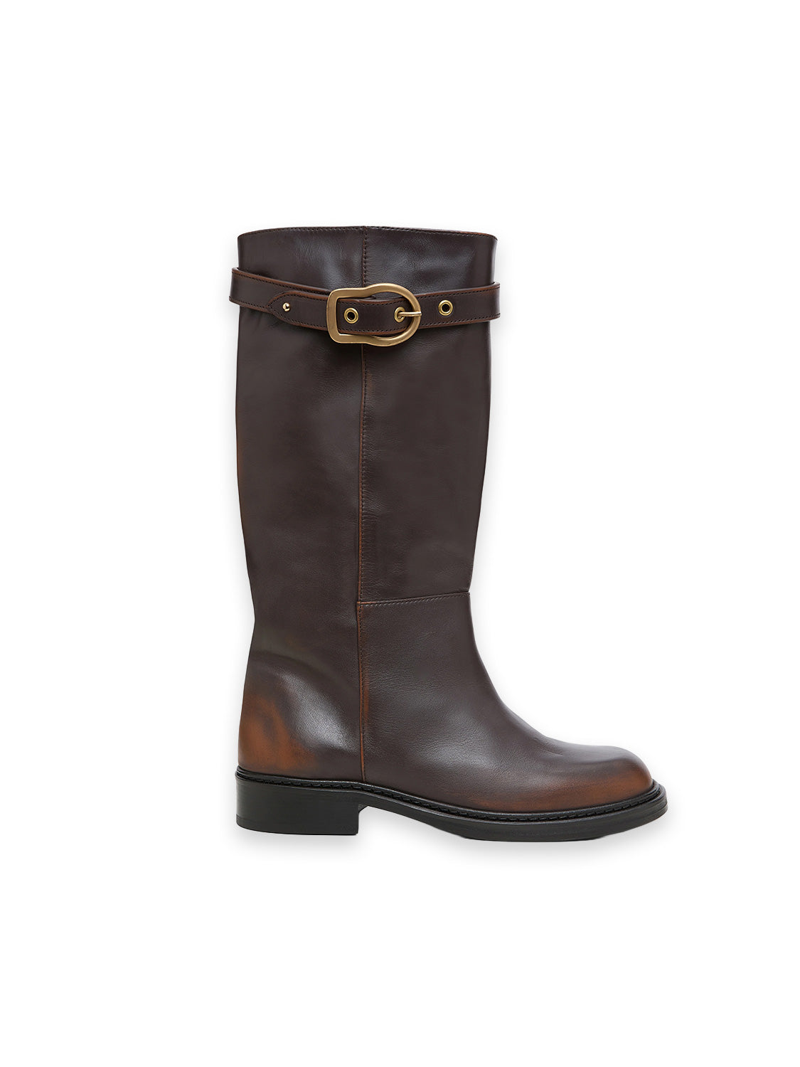 Vintage – Hoher Leder-Boot im Vintage-Look