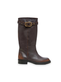 Vintage – Hoher Leder-Boot im Vintage-Look