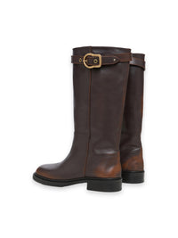 Vintage – Hoher Leder-Boot im Vintage-Look