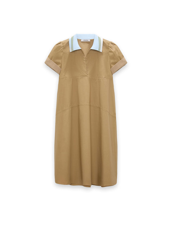 Poplin - Kurzes Polokleid aus Baumwoll-Popeline