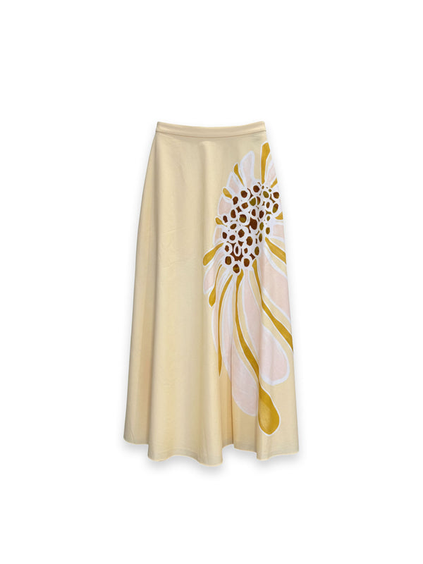 Floral - Midirock aus Baumwolle