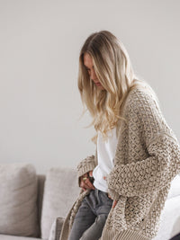 Callie – Häkelstrick-Cardigan aus Baumwollmix