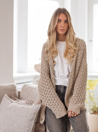 Callie – Häkelstrick-Cardigan aus Baumwollmix