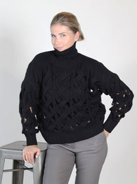 Alexa – Rollkragenpullover im Grob-Strick