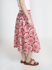 Tropical – Midirock mit floralem Muster