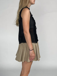 Gerüschte Smoking-Seidenbluse