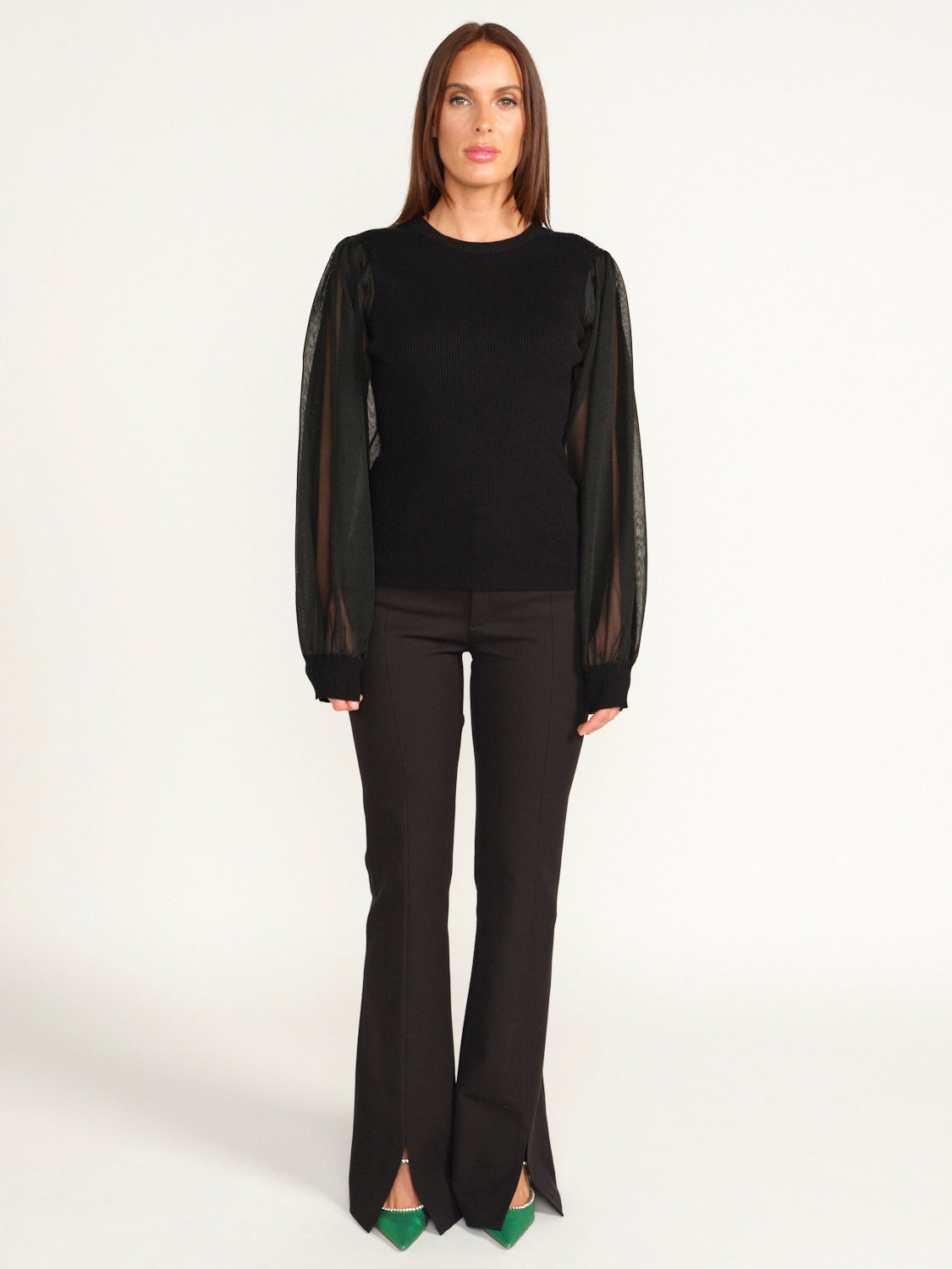 Le High Flare Split – Straight Leg Trousers