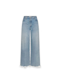 The Collegiate –  Cropped Jeans mit fransigem Saum