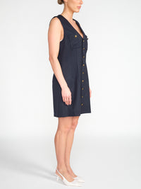 Button Front – Minikleid aus Woll-Mix