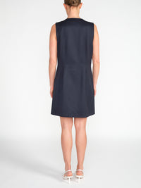 Button Front – Minikleid aus Woll-Mix