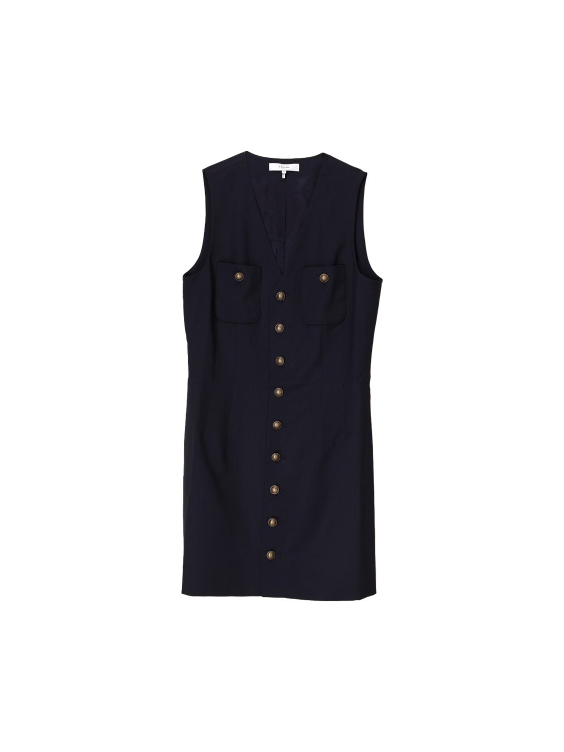 Button Front – Minikleid aus Woll-Mix