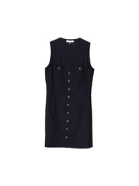 Button Front – Minikleid aus Woll-Mix