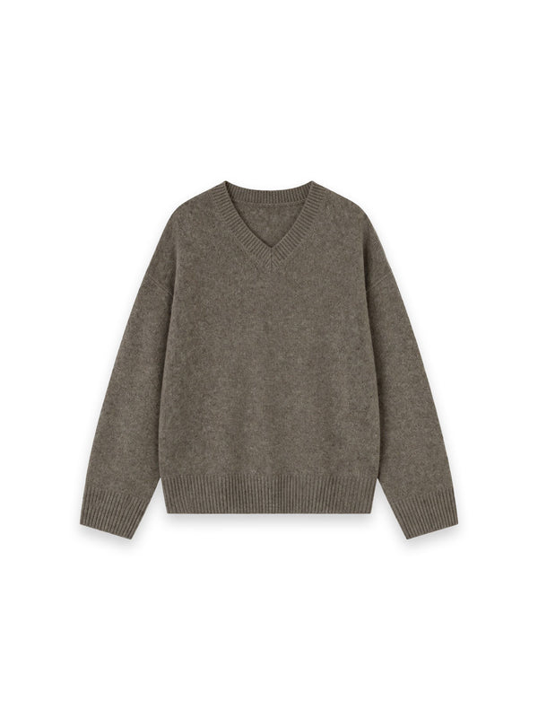Strickpullover mit V-Ausschnitt