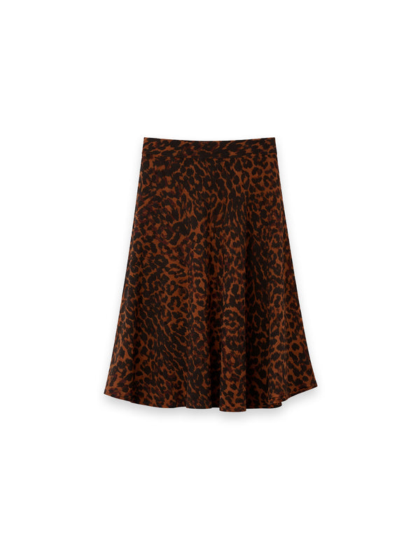 Kurzer Faltenrock mit Leoparden Muster