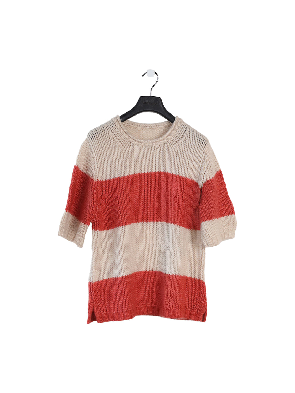 Kurzärmliger Strickpullover