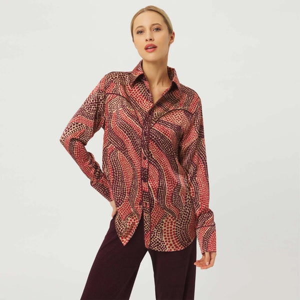 Root Australia Print Bluse