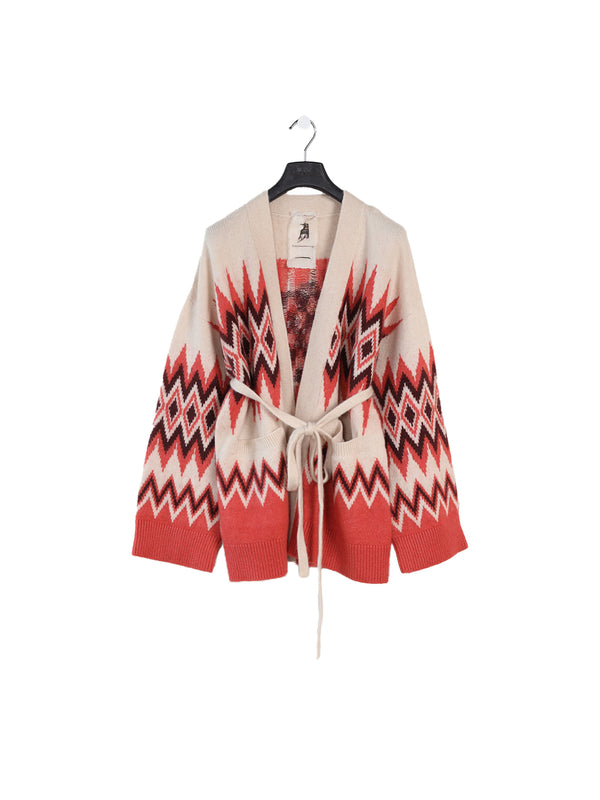 Strickjacke mit Chevron Muster