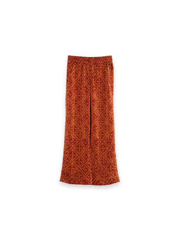 Wide silk pants