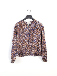 Seiden-Bluse mit Leo-Muster