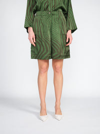 Famosa Okapi – Seiden-Shorts im Cargo Stil  