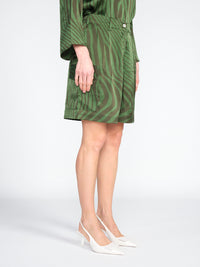 Famosa Okapi – Seiden-Shorts im Cargo Stil  