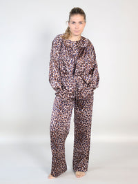 Seiden-Hose mit Leo-Muster