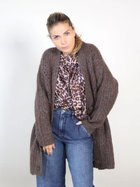 Strickjacke aus Cashmere-Seiden-Mix