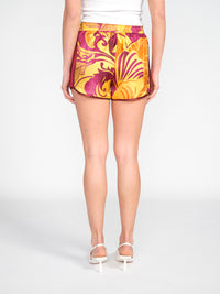 Shorts aus Seide mit Blumen Design