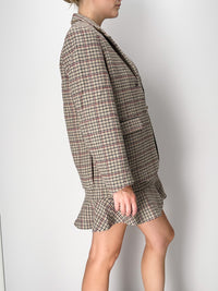 Checked blazer in a wool blend