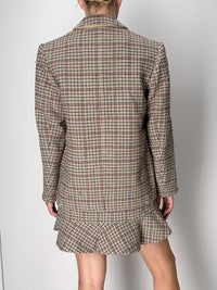 Checked blazer in a wool blend
