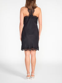 Razer – Seiden-Minikleid mit Spitzen-Details  