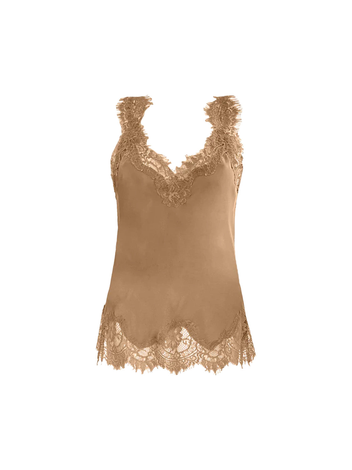 Megan – Seiden-Top mit Spitzen-Details