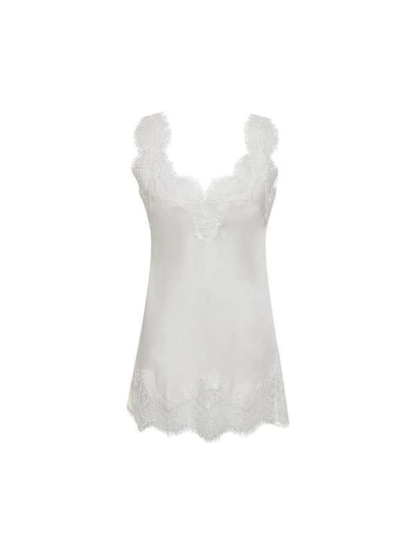 Megan – Seiden-Top mit Spitzen-Details