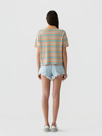 Feinstrick-Poloshirt mit Streifen