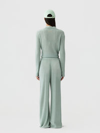 Rib Hose mit weiter Silhouette