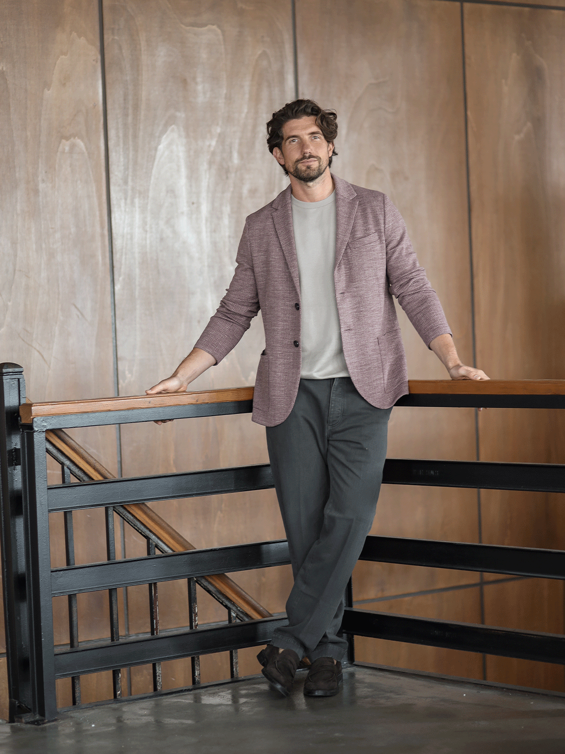 Blazer - Men 2b mit strukturiertem Waffelstrick