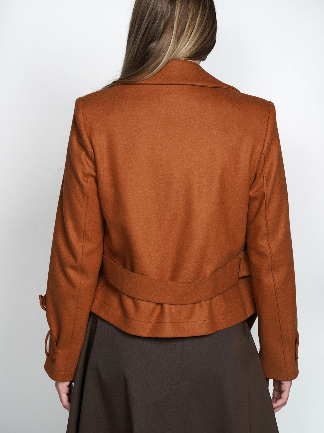 Cropped Belted -  Verkürzter Trenchcoat aus Kaschmirmischung