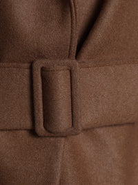 Cropped Belted -  Verkürzter Trenchcoat aus Kaschmirmischung