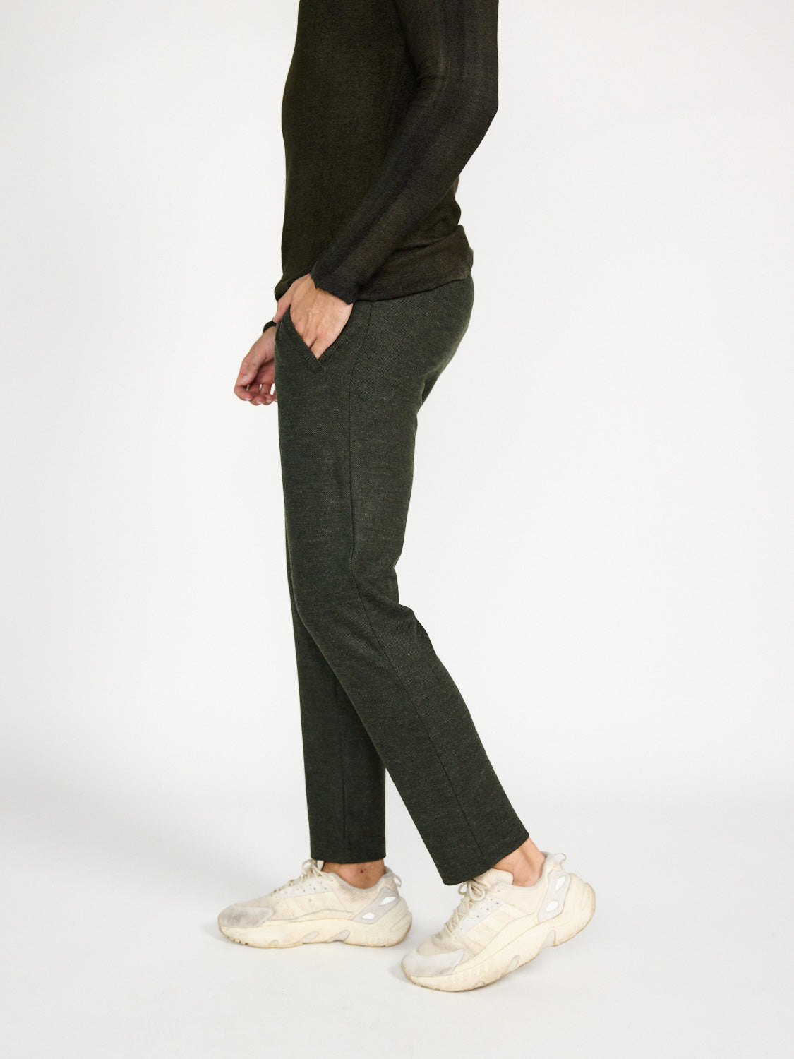 Jogg-Hose aus Wolle mit Musterung