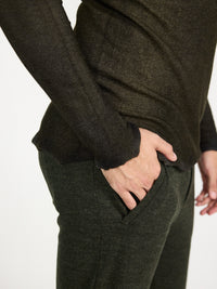 Jogg-Hose aus Wolle mit Musterung