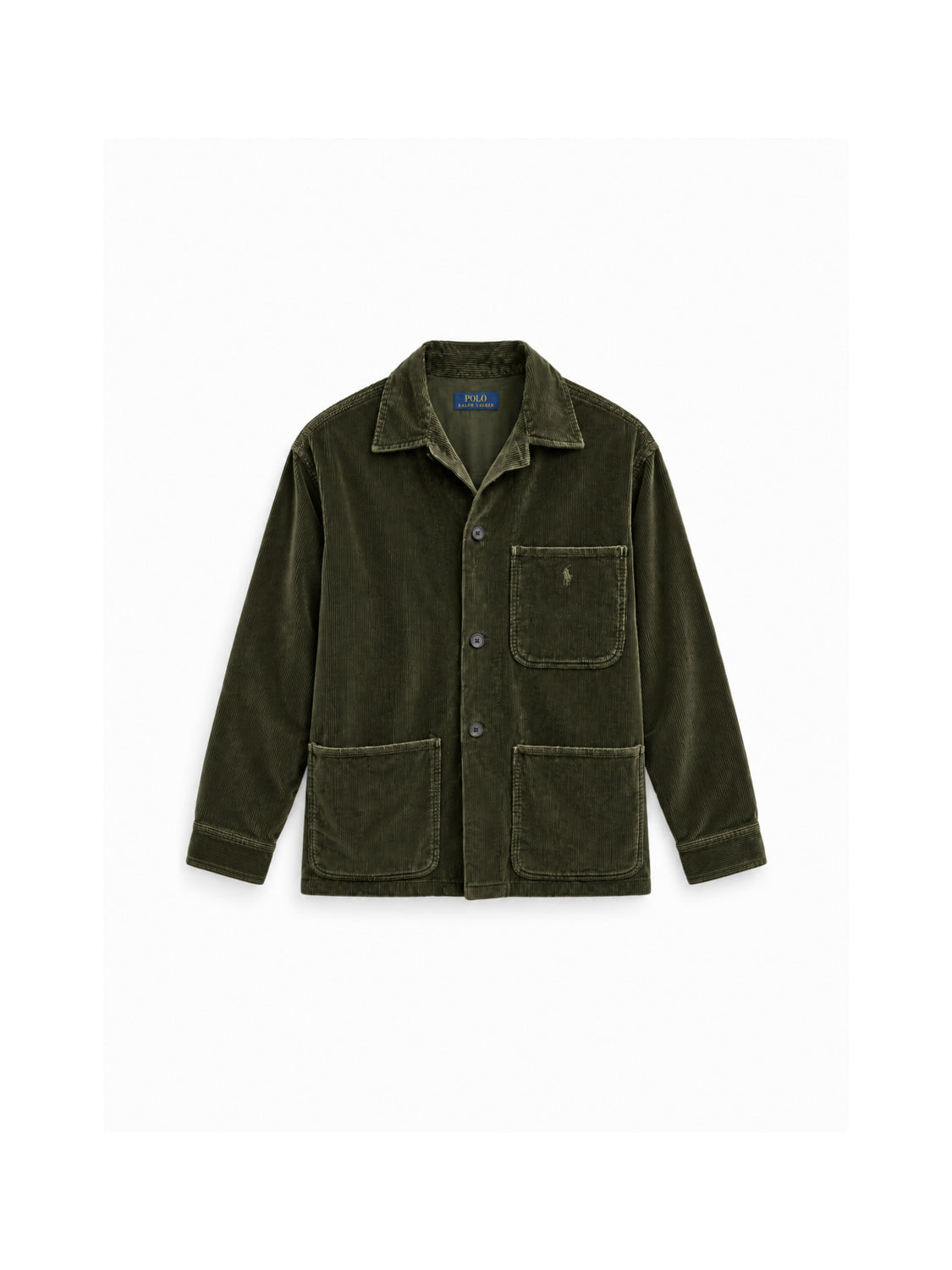Polo Ralph Lauren Cord-Overshirt in Khaki – Freisteller